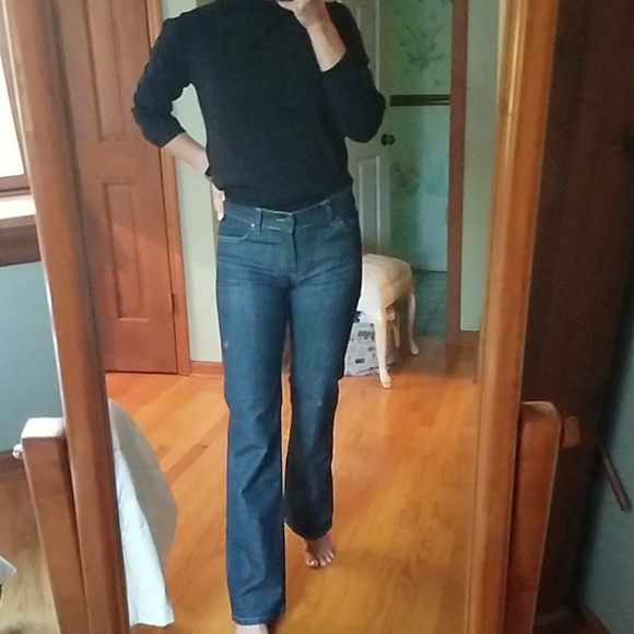 H&M Denim - L.O.G.G Flared Leg High-waisted Jeans Dark Blue Wash